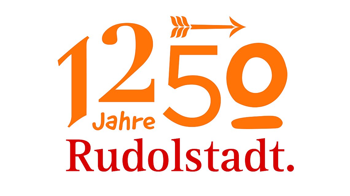 Logo zum Stadtjubiläum „1250 Jahre Rudolstadt“.